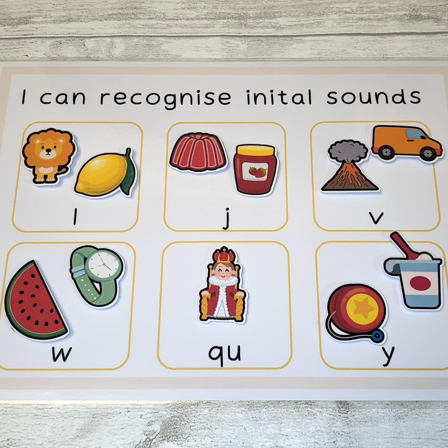 Phonics Phase 2 Initial Sounds Learning Mat
