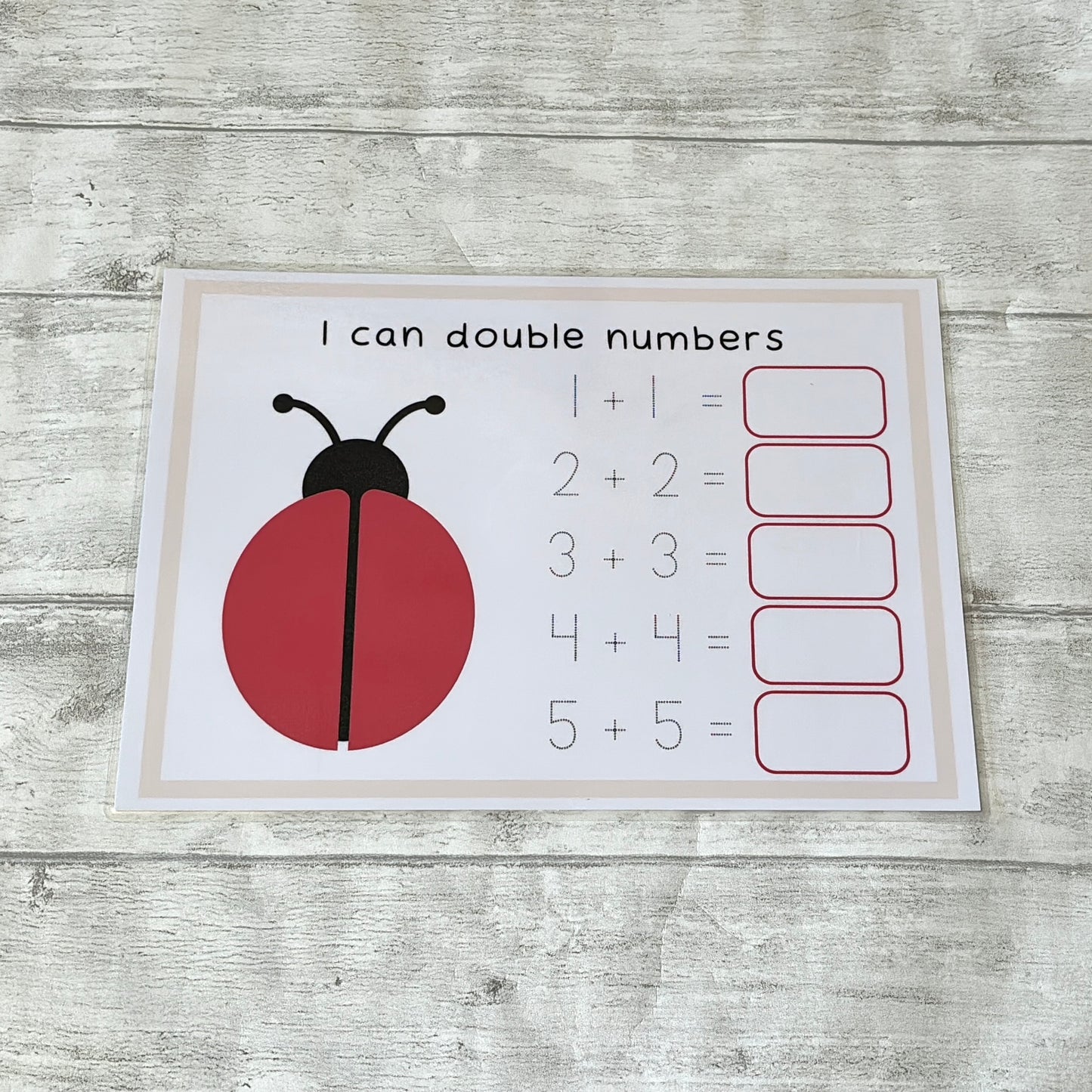 Ladybird Doubling Learning Mat