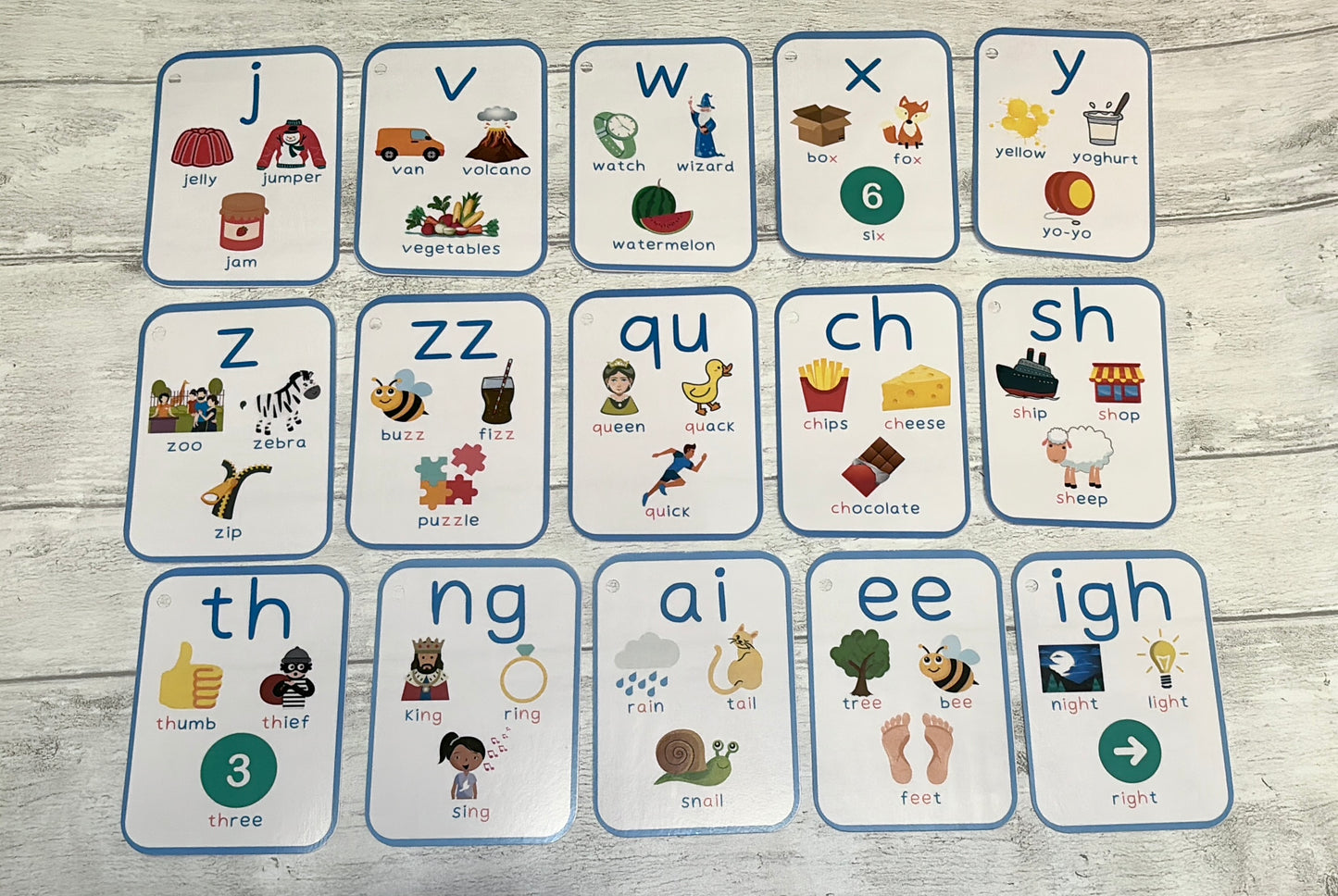 Phase 3 Phonics Flashcards