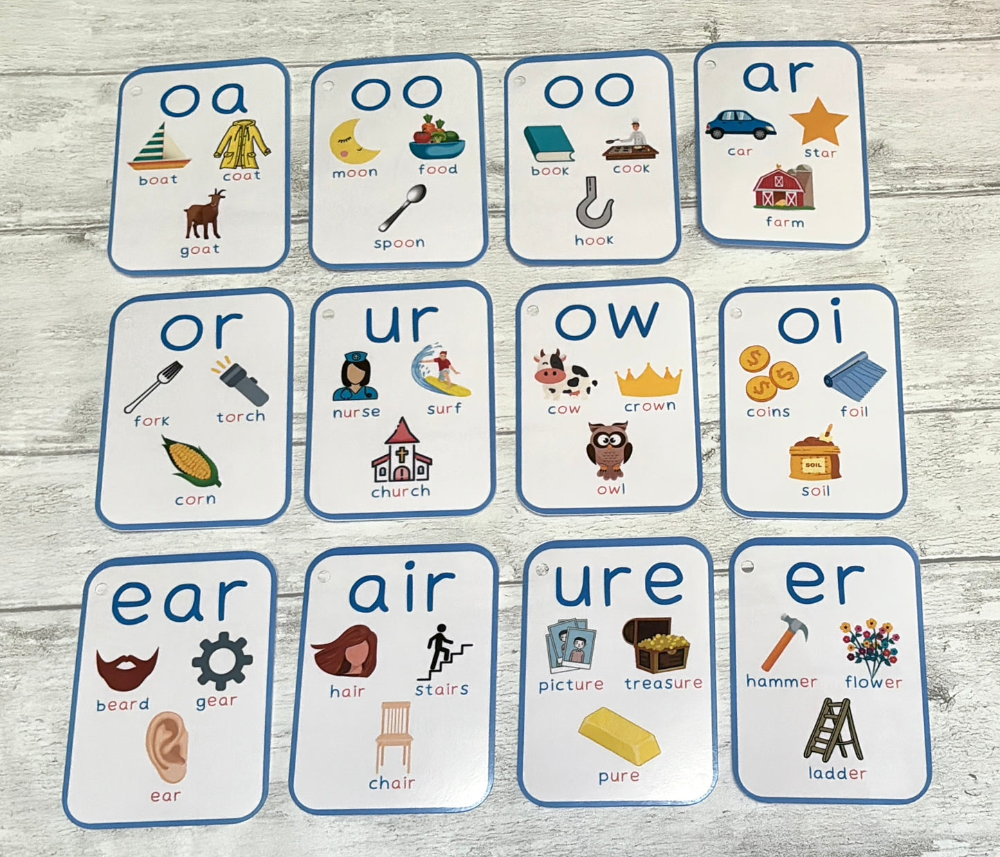 Phase 3 Phonics Flashcards