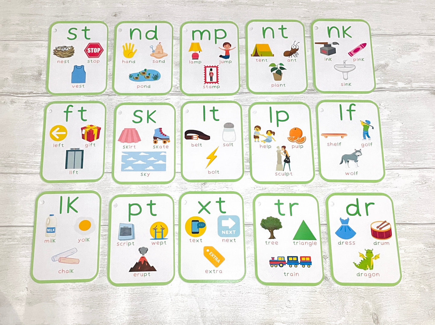 Phase 4 Phonics Flashcards