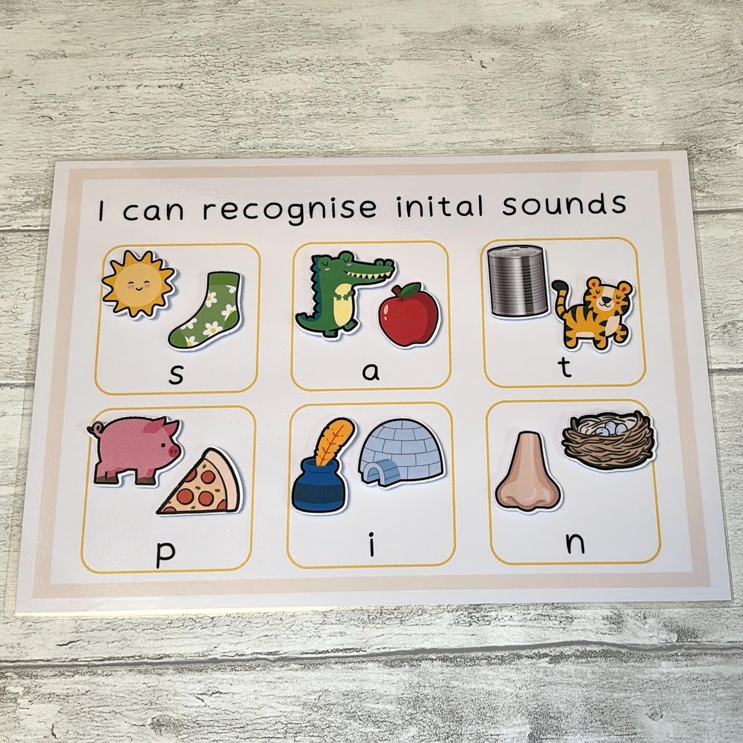 Phonics Phase 2 Initial Sounds Learning Mat