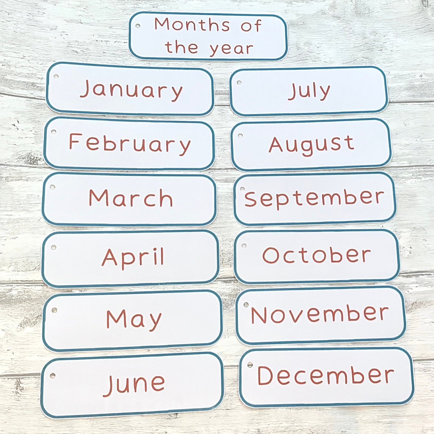 Months of the Year Flashcards