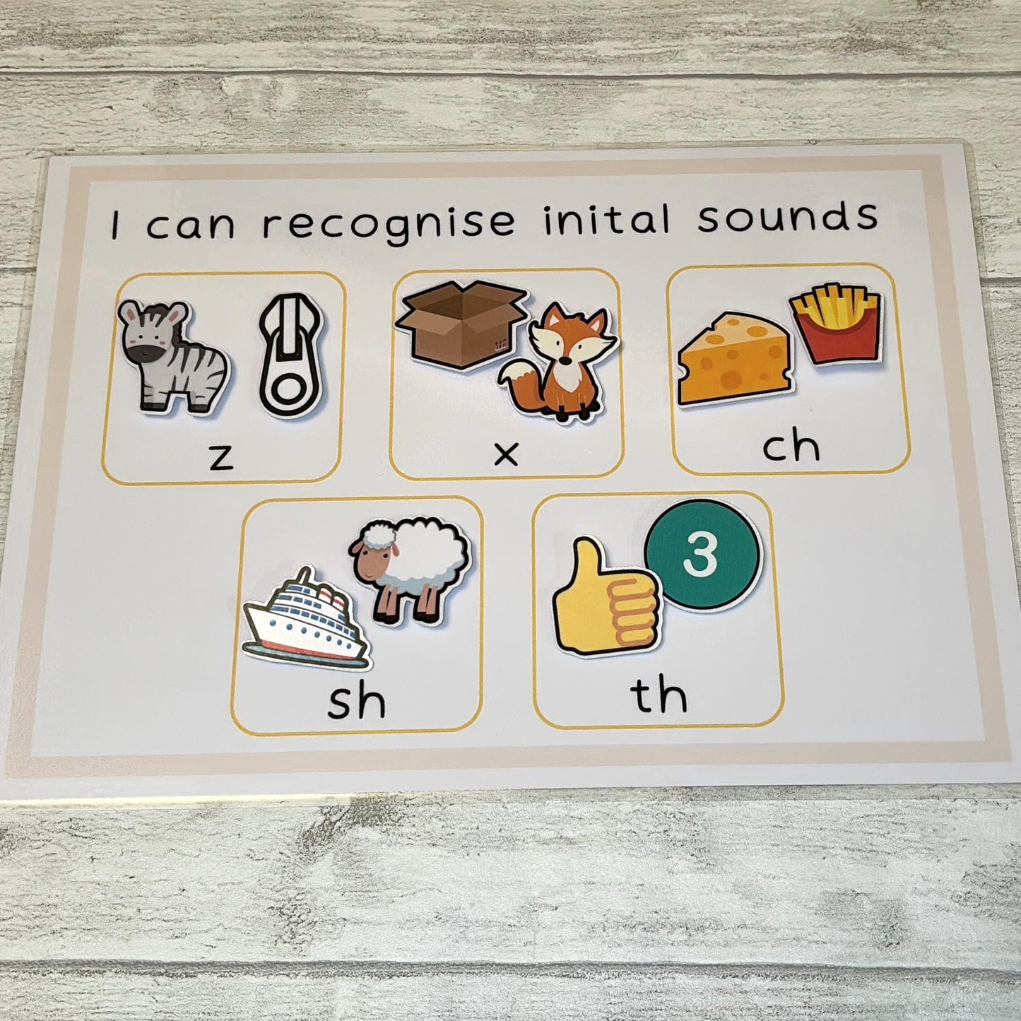 Phonics Phase 2 Initial Sounds Learning Mat