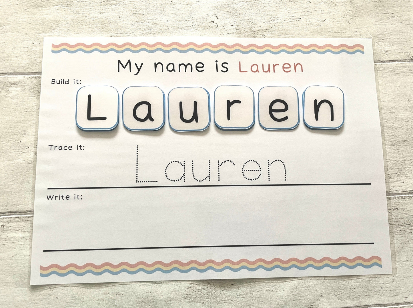 Name Writing Practise Mat