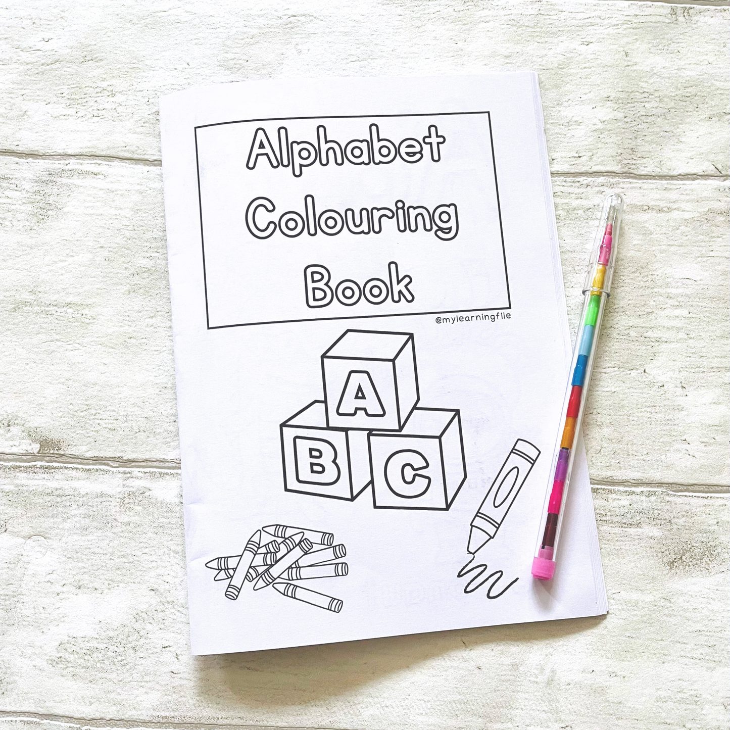 Alphabet Colouring Book and Crayon