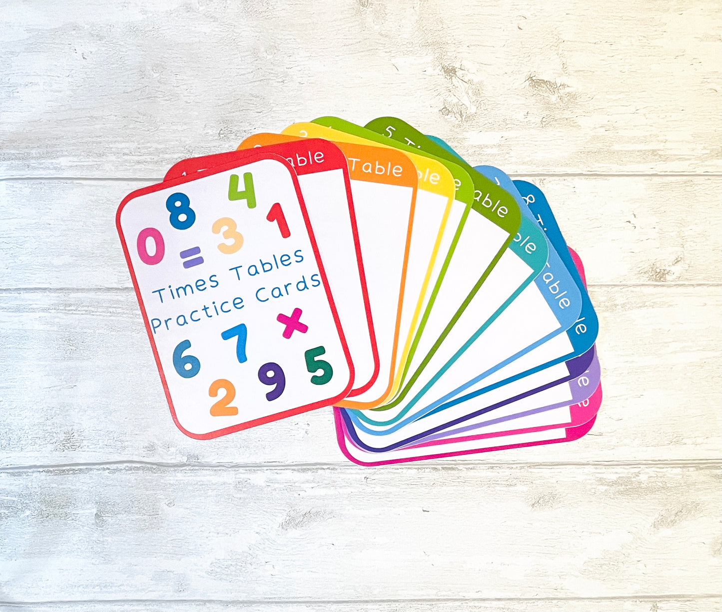 Times Tables Flashcards Bundle