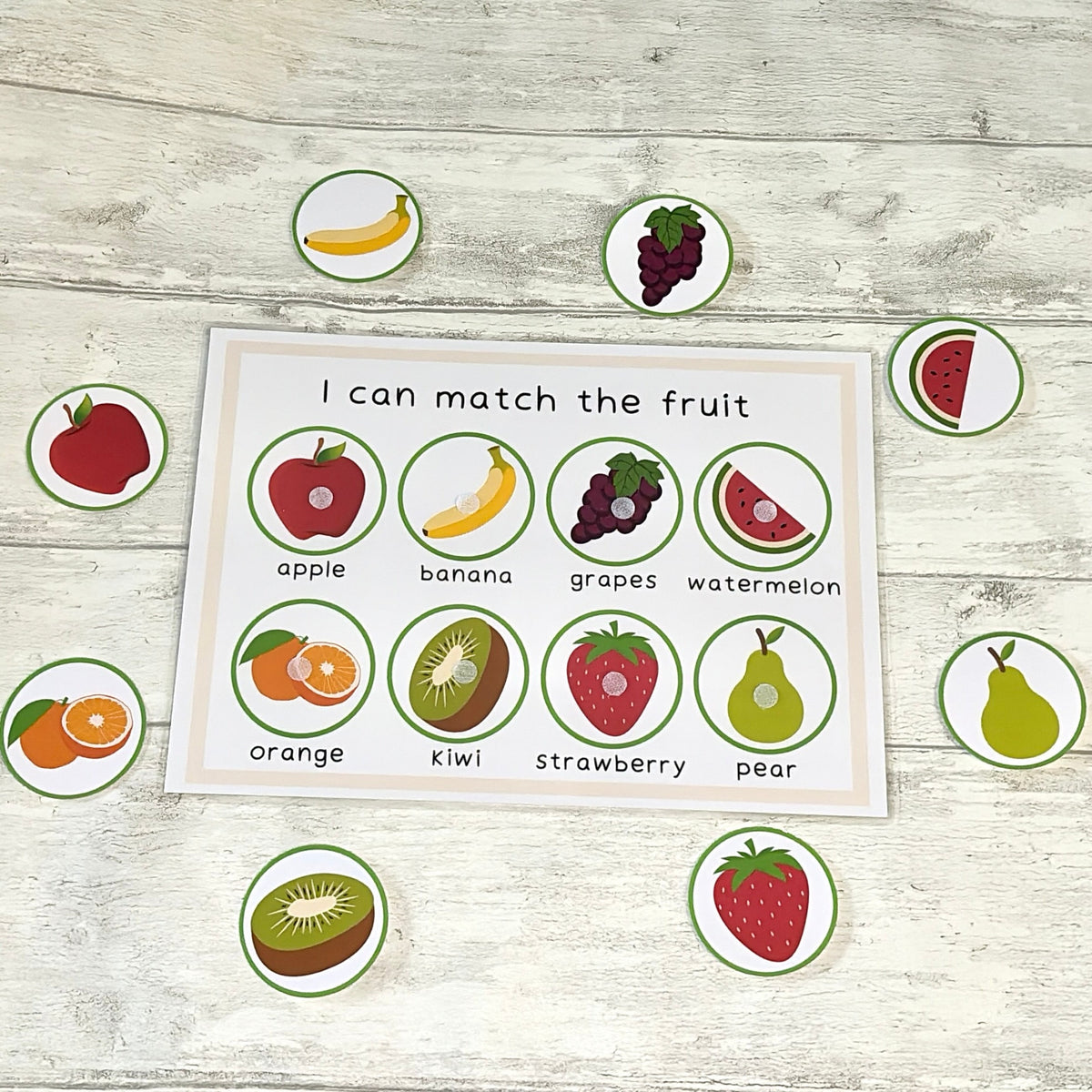 Friut Learning Fruit Learning Mat – My Learning File