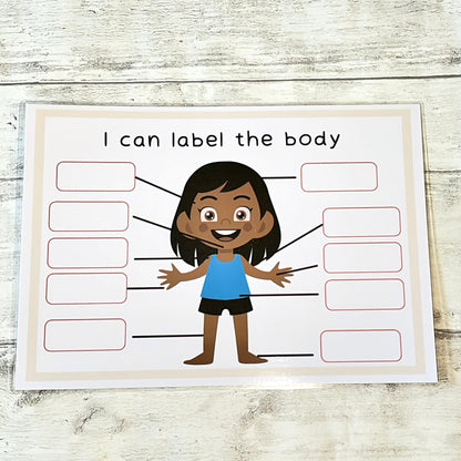 Body Parts Matching Learning Mat