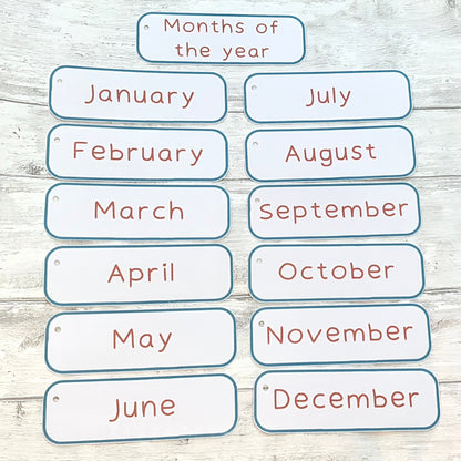 Months of the Year Flashcards