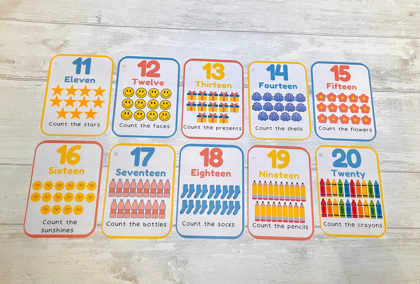 Numbers to 20 Flashcards
