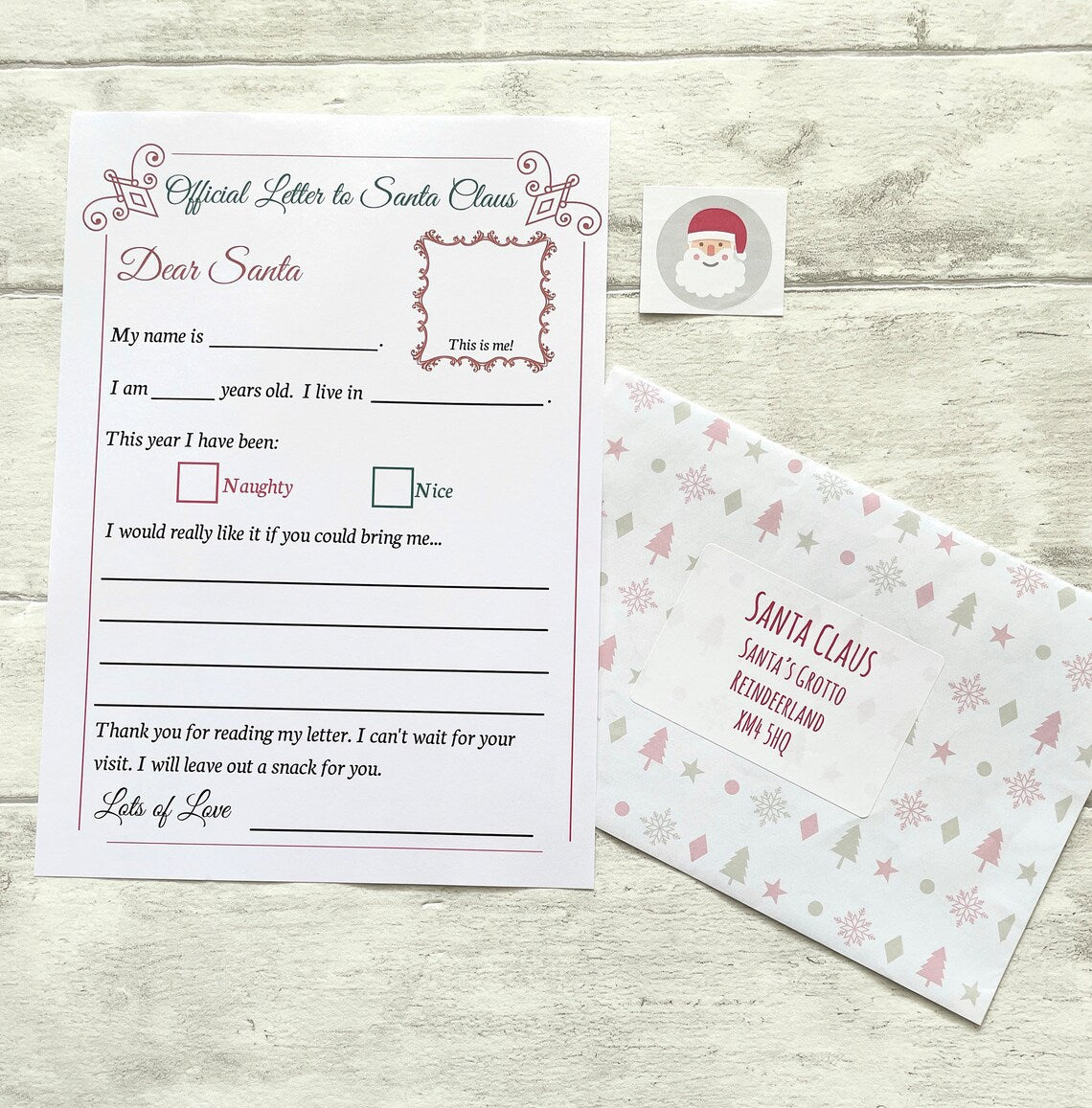 Santa Letter Writing Set